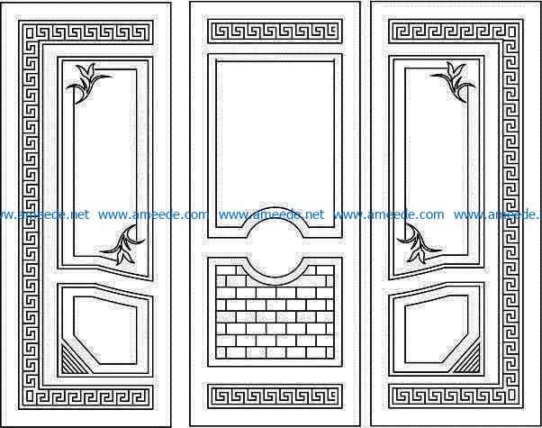 Four corner flower door texture file cdr and dxf free vector download for Laser cut CNC
