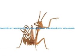 mantis file cdr and dxf free vector download for Laser cut