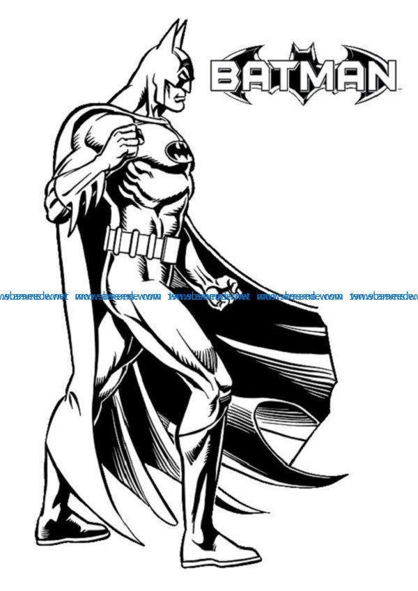batman-malvorlagen file cdr and dxf free vector download for print or laser engraving machines
