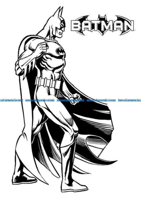 batman-malvorlagen file cdr and dxf free vector download for print or laser  engraving machines – Download Vector