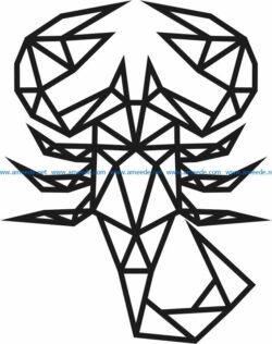 Scorpion file cdr and dxf free vector download for Laser cut Plasma file Decal