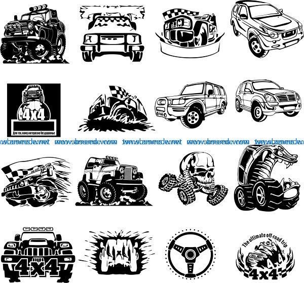 stickers for car file cdr and dxf free vector download for print or laser engraving machines