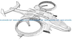 3D illusion led lamp Airplane free vector download for laser engraving machines