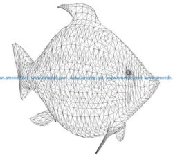 3D illusion led lamp Aquarium free vector download for laser engraving machines