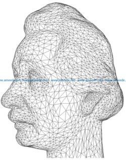 3D illusion led lamp Einstein kicked the head free vector download for laser engraving machines