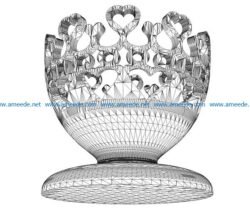 3D illusion led lamp Goblet free vector download for laser engraving machines