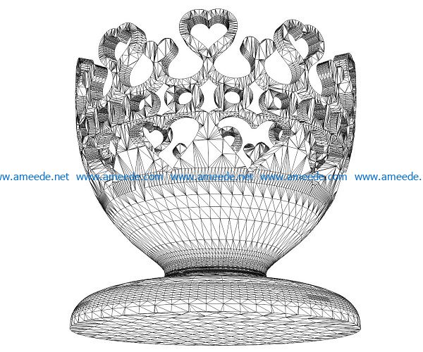 3D illusion led lamp Goblet free vector download for laser engraving machines