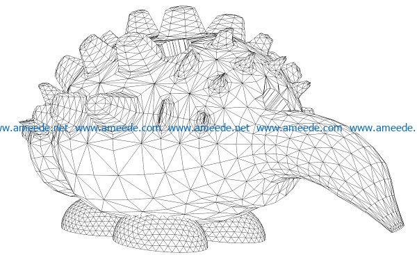 3D illusion led lamp Hedgehog free vector download for laser engraving machines