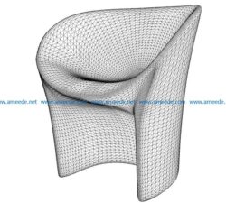 3D illusion led lamp armchair free vector download for laser engraving machines