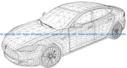 3D illusion led lamp car free vector download for laser engraving machines