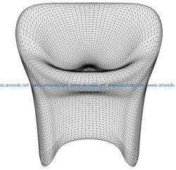 3D illusion led lamp chair free vector download for laser engraving machines