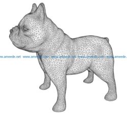 3D illusion led lamp dog pug free vector download for laser engraving machines