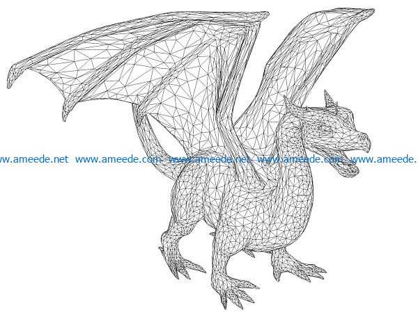 3D illusion led lamp dragon lamp free vector download for laser engraving machines