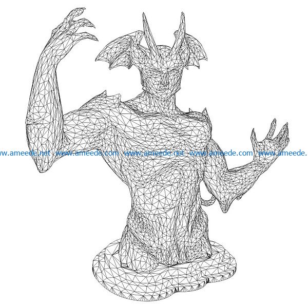 3D illusion led lamp dragon's body free vector download for laser engraving machines