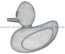 3D illusion led lamp duck lights free vector download for laser engraving machines