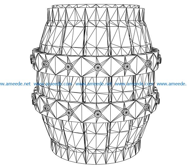 3D illusion led lamp empty light free vector download for laser engraving machines