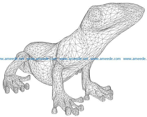 3D illusion led lamp frog lights free vector download for laser engraving machines