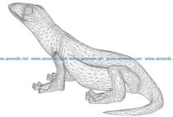 3D illusion led lamp geckos free vector download for laser engraving machines