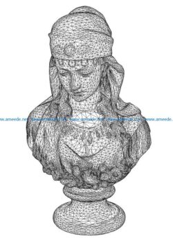 3D illusion led lamp goddess free vector download for laser engraving machines