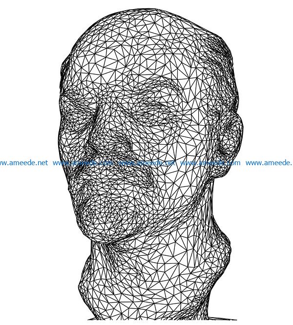 3D illusion led lamp head lenin free vector download for laser engraving machines3D illusion led lamp head lenin free vector download for laser engraving machines