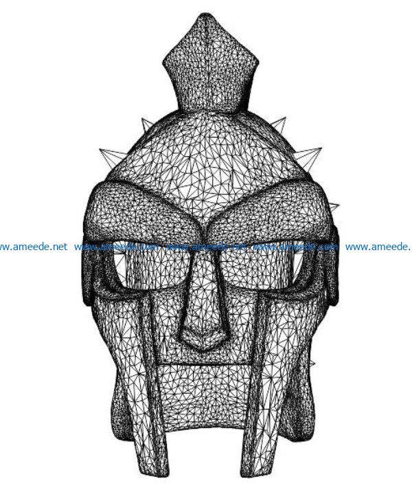 3D illusion led lamp iron face free vector download for laser engraving machines