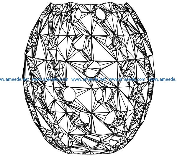 3D illusion led lamp jar free vector download for laser engraving machines