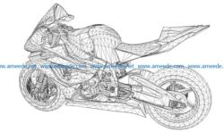 3D illusion led lamp moto ducati free vector download for laser engraving machines