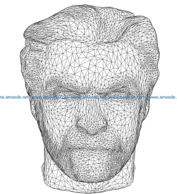 3D illusion led lamp portrait free vector download for laser engraving machines