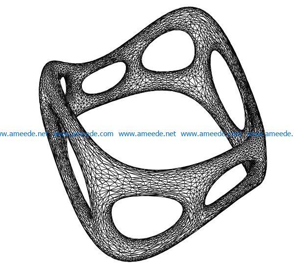 3D illusion led lamp rings free vector download for laser engraving machines