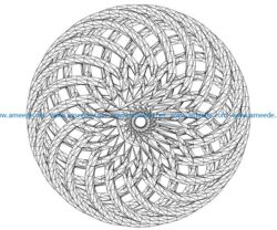 3D illusion led lamp rotating circle free vector download for laser engraving machines