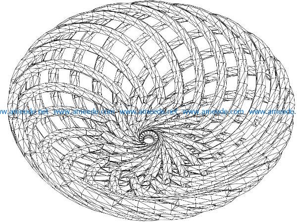 3D illusion led lamp rotation free vector download for laser engraving machines