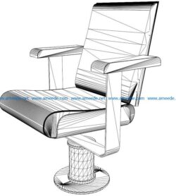 3D illusion led lamp swivel chair free vector download for laser engraving machines
