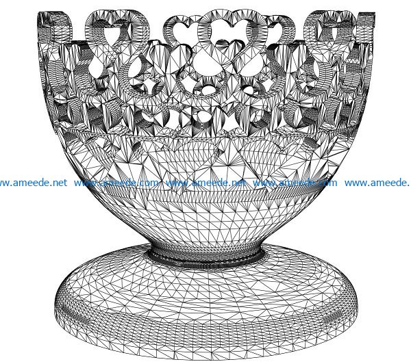 3D illusion led lamp the cup free vector download for laser engraving machines