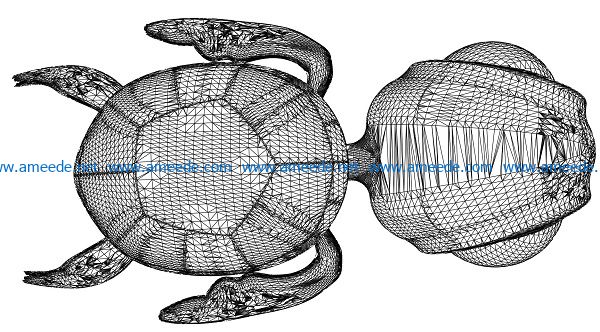 3D illusion led lamp turtle free vector download for laser engraving machines