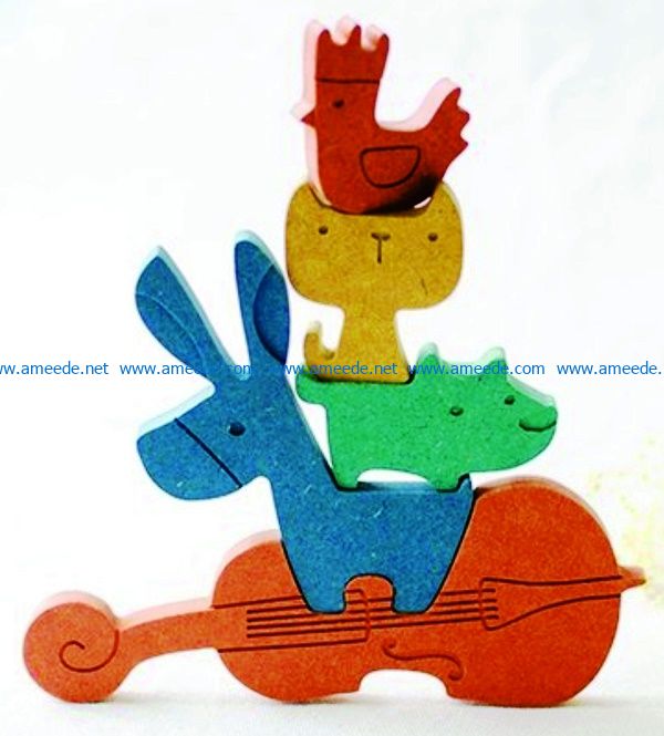 Animals and guitar file cdr and dxf free vector download for Laser cut