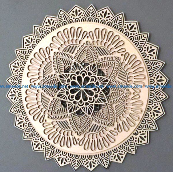 Art Mandala file cdr and dxf free vector download for Laser cut