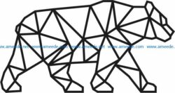 Bear murals file cdr and dxf free vector download for Laser cut Plasma file Decal