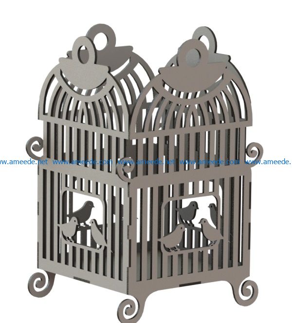 Bird cage file cdr and dxf free vector download for Laser cut