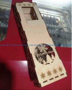 Box of champagne file cdr and dxf free vector download for Laser cut