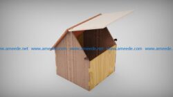Box shaped house file cdr and dxf free vector download for Laser cut