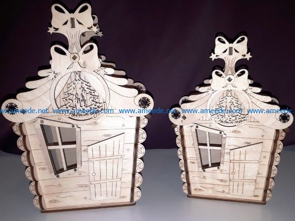 Candy House file cdr and dxf free vector download for Laser cut