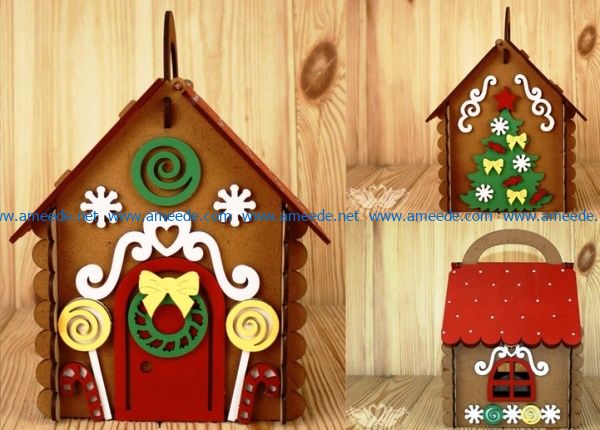 Candy house file cdr and dxf free vector download for Laser cut
