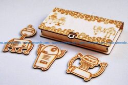 Casket robot file cdr and dxf free vector download for Laser cut