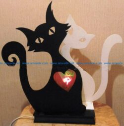 Cat lights file cdr and dxf free vector download for Laser cut