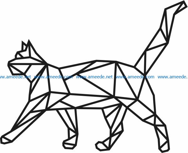 Cat murals file cdr and dxf free vector download for Laser cut Plasma file Decal
