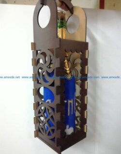 Champagne box file cdr and dxf free vector download for Laser cut