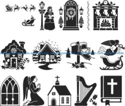 Christmas and lord file cdr and dxf free vector download for print or laser engraving machines