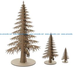 Christmas tree cutting pattern file cdr and dxf free vector download for Laser cut