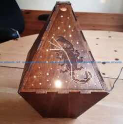 Constellation Lamp file cdr and dxf free vector download for Laser cut