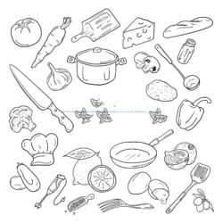 Cooking kits file cdr and dxf free vector download for print or laser engraving machines